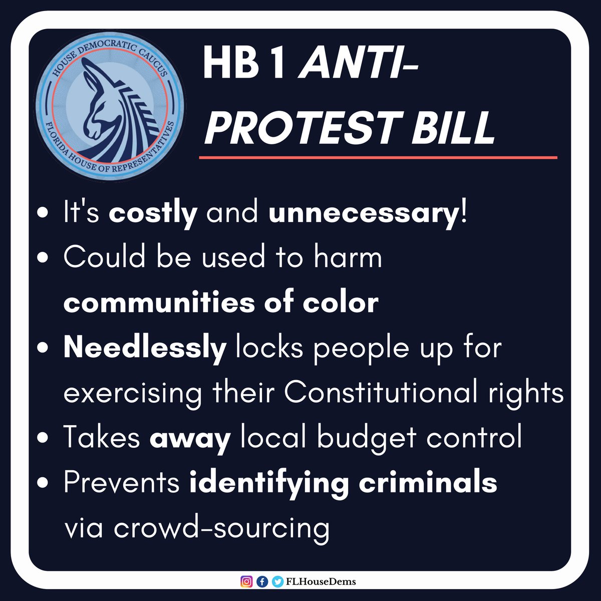 RepChambliss's tweet photo. Proud to fight alongside my colleagues and stand up for your constitutional rights as Americans and proud Floridians. We voted no on #HB1. Now it’s up to the Florida Senate to #Save1A and stop #sb484. https://t.co/hak9ZLF922