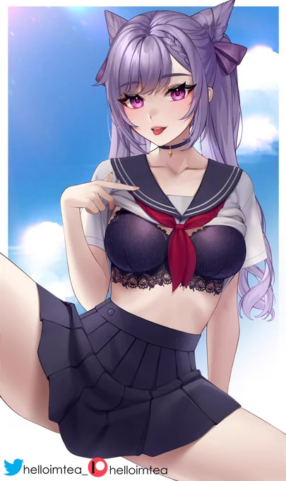 Keqing in lingerie | 刻晴 #GenshinImpact  #原神 