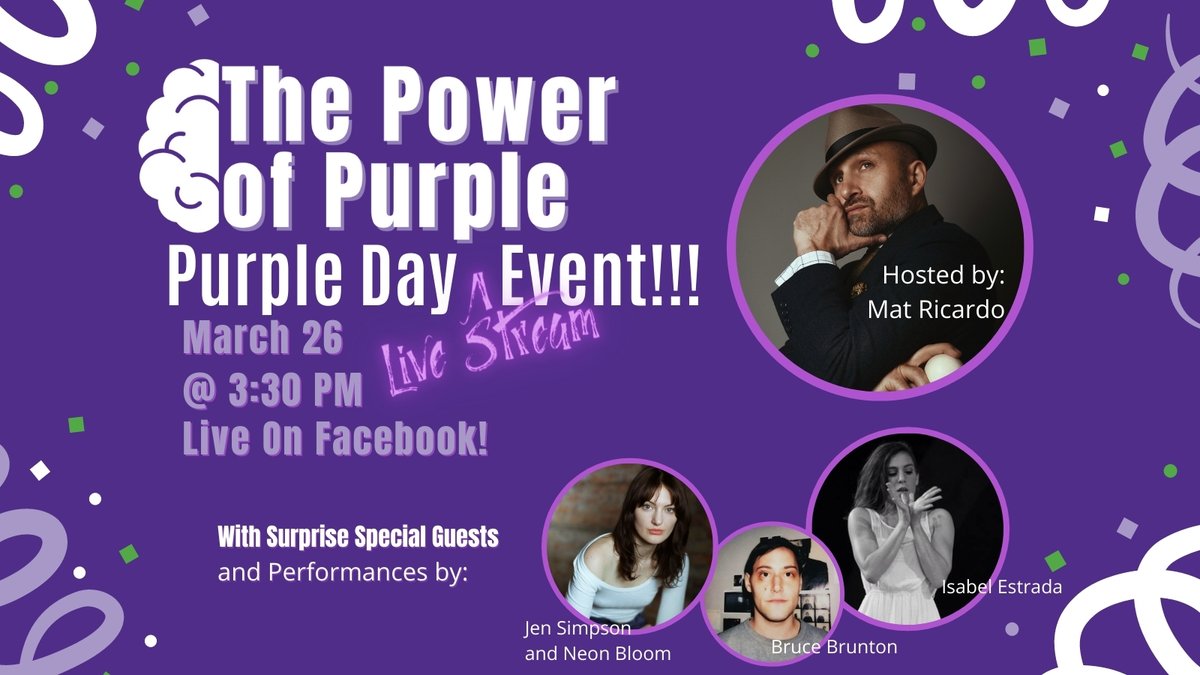 It's almost time! 

Celebrate #PurpleDay with us! Meet us on our Facebook page for our #ThePowerofPurple Live Stream event at 3:30pm EST: facebook.com/events/2752882…

We have a lot of exciting things in store for you - tune in and see for yourself!

#PurpleDay2021