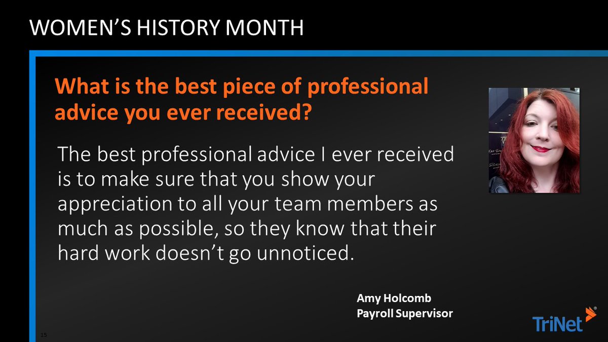 TriNet's tweet photo. It’s Women’s History Month! 🎉🎊
#WomensHistoryMonth #womenleaders #IncredibleStartsHere #TriNetLife #TriNetColleagues #companyculture #diversityandinclusion #inspirationalthoughts #inspirationalpost #lifelessons #womenempowerwomen https://t.co/aDMMk9LMJL