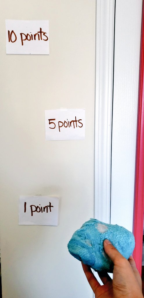 MsSKYYEd's tweet photo. We wanted a challenge so we ended up doing the junior-level activity too! We even modified and put our points on the floor at different distances for more underhand target practice ๐ https://t.co/0VelDNZIjP