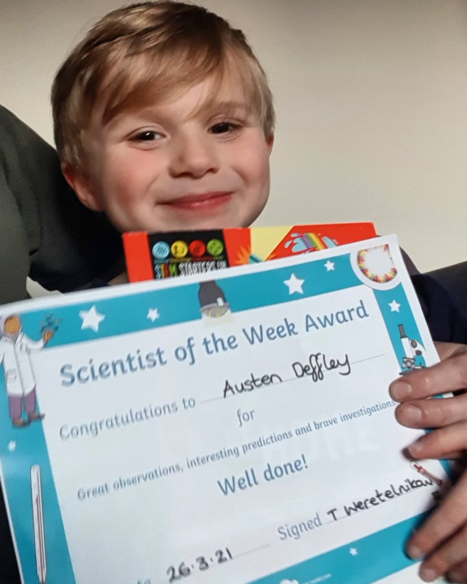 Absolutely bursting with pride. Good lad! 

#scientistoftheweek #science #scientist #futurescientist