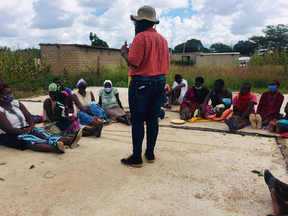 In my other element they call me Gogo Linda, this a role I take to share knowledge on sexual reproductive health. Being a gogo allows me navigate so called taboo, here I employ applied drama and theatre techniques to get our conversations going!!! @ndakaripa @MushunjeMildred