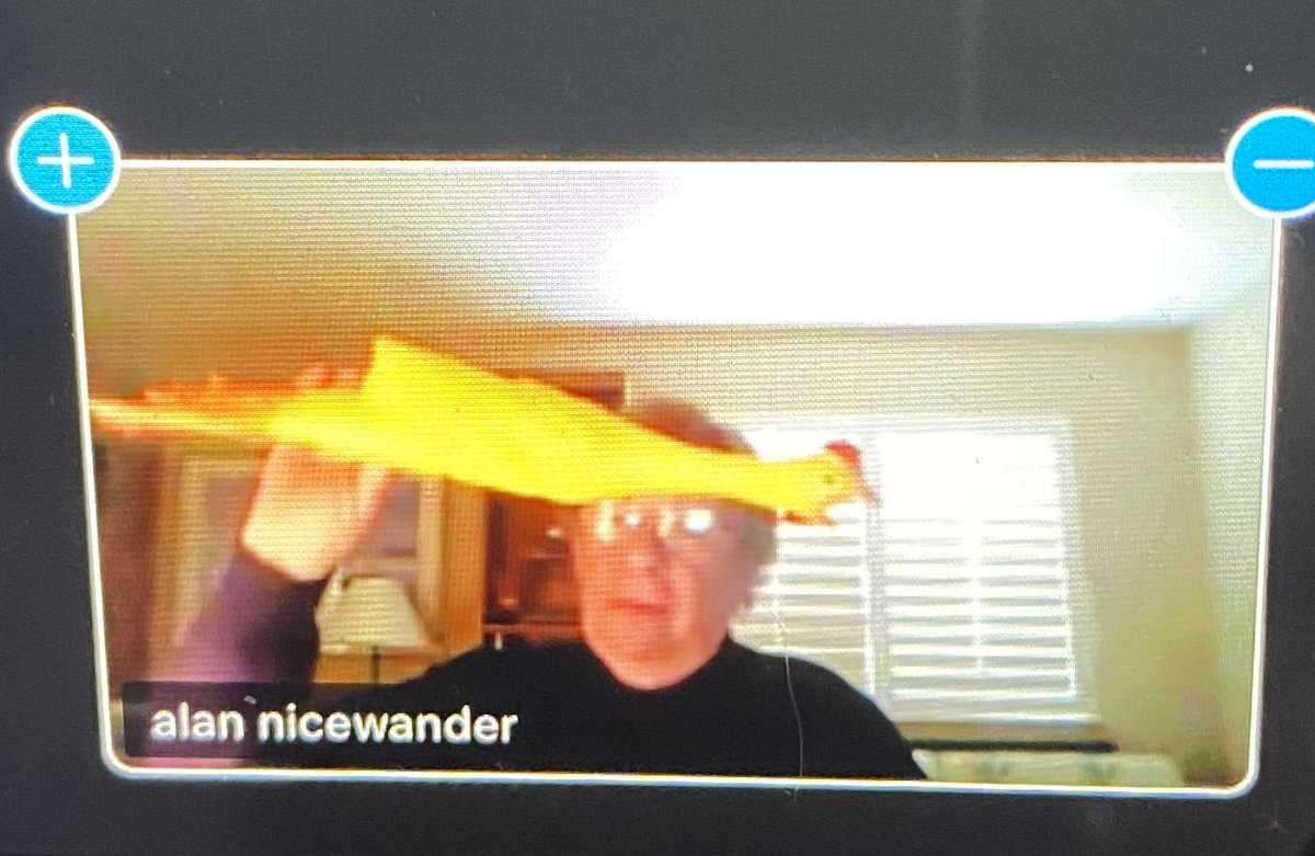 DrFreemanStats's tweet photo. Takeaway from today's #OUquinquagenarycelebration lecture with quantitative psychologist Al Nicewander: to increase student evaluation ratings in statistics, use a rubber chicken as your pointer.  #stretchthechicken #50yearsofOUquantpsych https://t.co/maJUO4YYBn