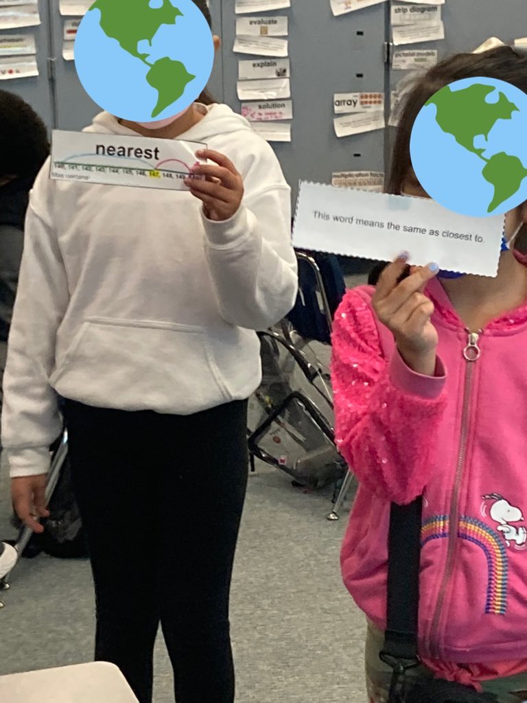 Where’s my match? We needed to get up and get moving so we took a break and reviewed vocabulary!  #pisdmathchat #genoaowls