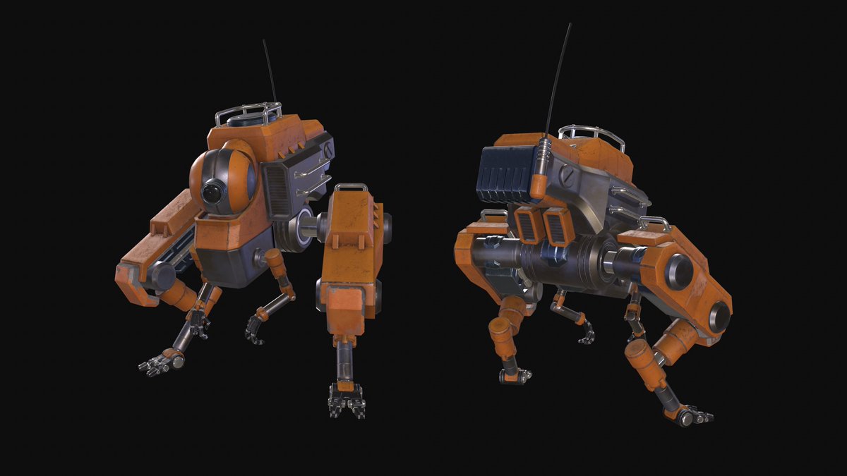chris_oldag's tweet photo. A scout droid I made for some practice.  #3dart https://t.co/PBcMv1PdXt