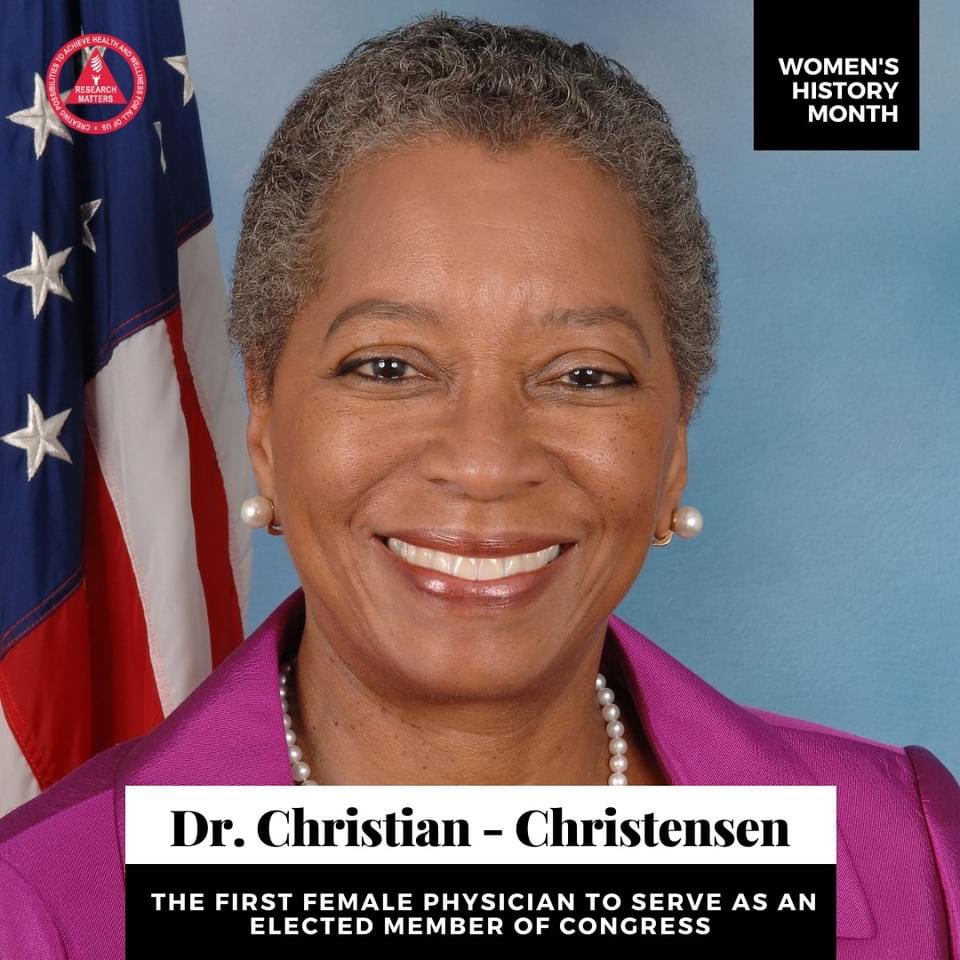 DREF_RsrchMtrs's tweet photo. #WomenInHistory Today we celebrate Dr. Christian – Christensen. Representing the U.S. Virgin Islands, Dr. Christian-Christensen was the first female physician to serve as an elected member of Congress. #dref1967 #joinallofus #WomensHistoryMonth https://t.co/FgydPdmnjt