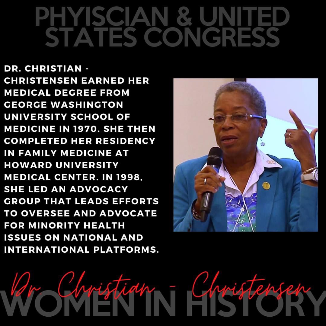 DREF_RsrchMtrs's tweet photo. #WomenInHistory Today we celebrate Dr. Christian – Christensen. Representing the U.S. Virgin Islands, Dr. Christian-Christensen was the first female physician to serve as an elected member of Congress. #dref1967 #joinallofus #WomensHistoryMonth https://t.co/FgydPdmnjt