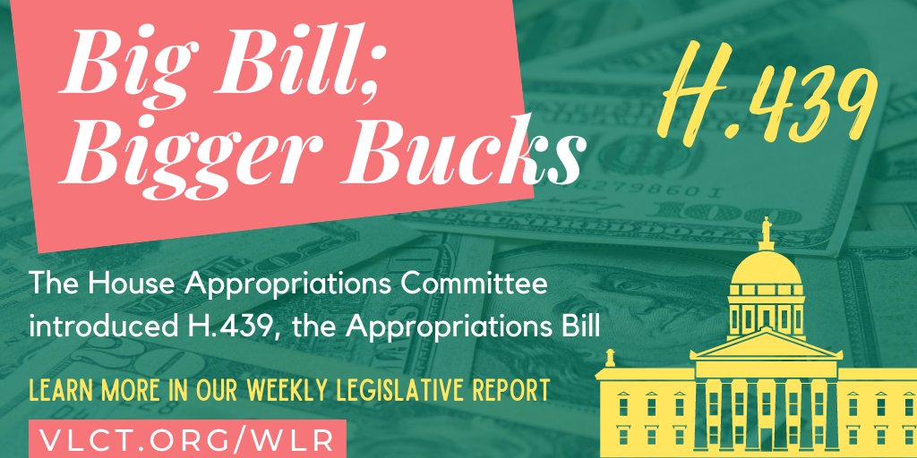 Find out about this and more in our latest Weekly Legislative Report at VLCT.ORG/WLR