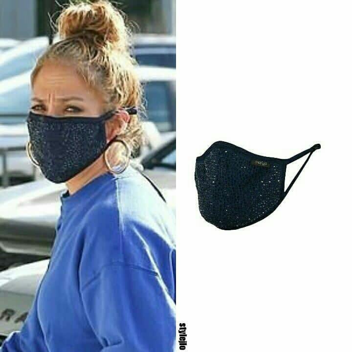 style_jlo's tweet photo. 24th December, 2020  @jlo  Miami 
She's wearing #masqd Crystal Face Mask in Navy Blue (out of stock)
#masqd Crystal Face Mask in Silvery (20.00$)
@MaisonValentino Supervee White Bag (out of stock)
#johngeiger All White 003 Sneakers (not released yet)
#JenniferLopez https://t.co/7Er1WuVvde