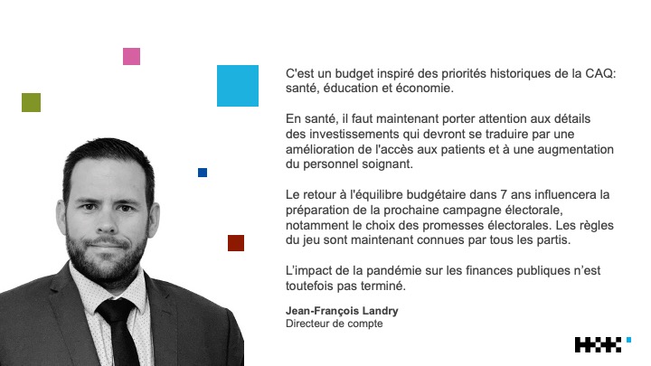 hk_canadaFR's tweet photo. Le gouvernement a-t-il été électoraliste dans ce dernier budget? Une piste de réflexion lancée par notre collègue @jf_landry, directeur de comptes dans notre équipe de Québec. #budgetQc2021 https://t.co/JX9oBvmpgs