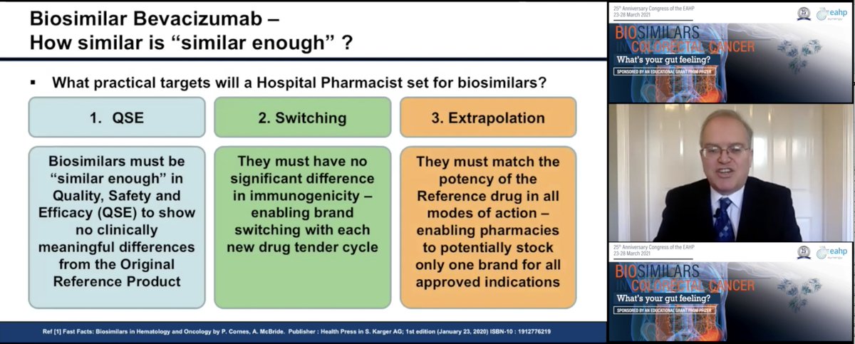 EAHPofficial's tweet photo. With #EAHPSynergy at Synergy Auditorium 3  #hospitalpharmacists should be able to advise how to implement #biosimilars of monoclonal antibodies used in #colorectal #cancer. #EAHP2021 
Don't foregt to join the Live Q&amp;A after the session! https://t.co/Hb3xS6hG0Q
