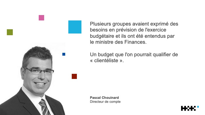 hk_canadaFR's tweet photo. Notre collègue @ChouinardPasca1, directeur de comptes dans notre équipe de Québec, a qualifié le budget d’un seul mot : « clientéliste ». #budgetQc2021 https://t.co/YjW5XeYd0e