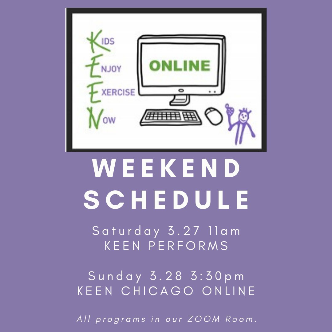 keenchicago's tweet photo. Hope to see our Athletes this weekend! We are taking a break next weekend for Easter, so, this is your last chance to see your KEEN friends for a couple of weeks.

Saturday March 27th at 11am: KEEN Performs
Sunday March 28th at 3:30pm: KEEN Chicago Online

See you there! https://t.co/G9B3WhWEi5