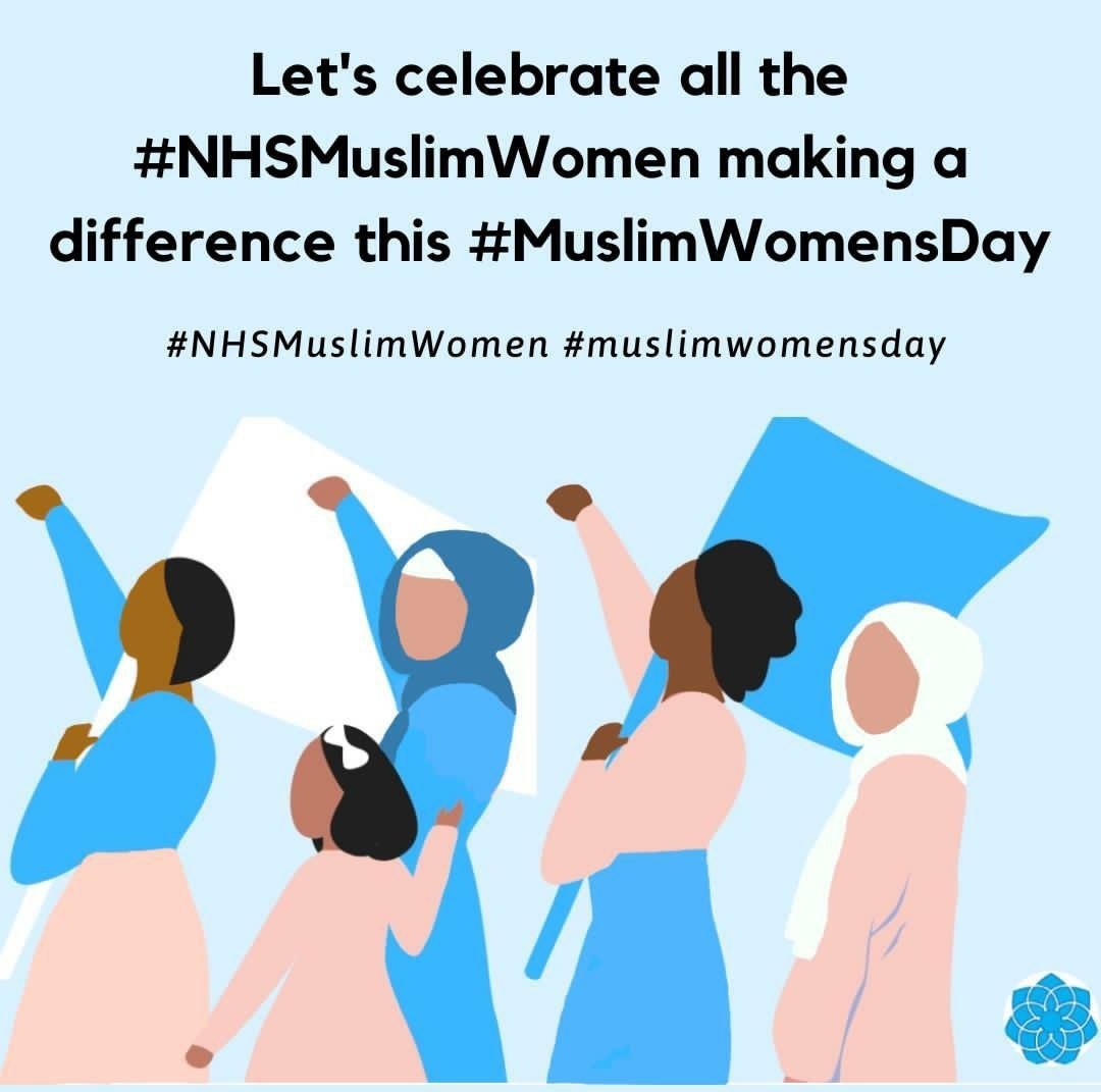 I'm Rabiya, sexual violence researcher @StmarysSARC @MFT_Research. Muslim & proud to have worked in NHS for last 10 years. Seeing #NHSMuslimWomen & #MuslimWomensDay trending 🥳 highlights diversity in NHS. But fight continues for equality across board ✊🏾 Graphics: @_awkwarda