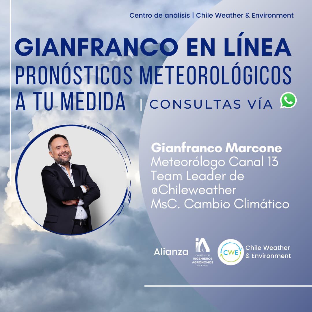 IngAgronomoCL's tweet photo. 🌤Noticias🌤

Nos encantaría contarles que nos unimos en alianza con Chile Weather &amp; Environment 💧en colaboración junto a Gianfranco Marcone.
Se lanzará una nueva herramienta enfocada en búsquedas meteorológicas a tu medida
🌟Para más información visita:
https://t.co/JNy17vflCi https://t.co/sFlycab28w