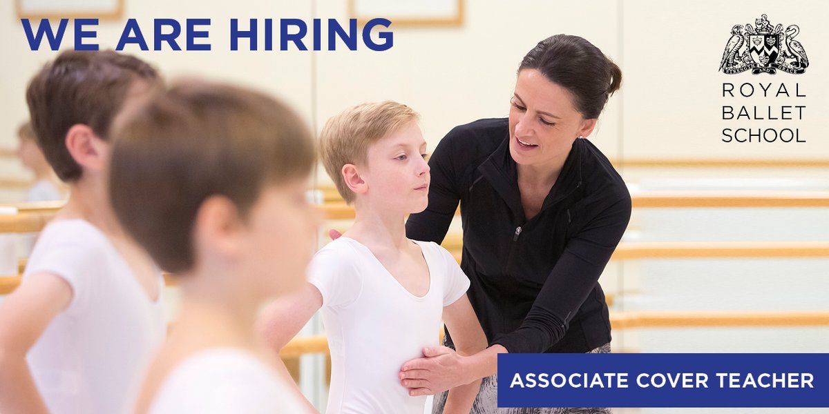RoyalBalletSch's tweet photo. Are you an experienced ballet teacher? 

We're looking for a reliable Associate Cover Teacher to join our team in Birmingham and deliver pre-vocational classical ballet classes.

Find out more and apply today: https://t.co/l0HBI6FRGG https://t.co/BRnJEvCdC6