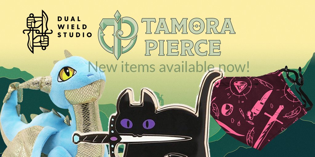 dualwieldstudio's tweet photo. Spring is here! And so is new merch from our favorite YA author, @TamoraPierce! Get new masks, pins, washi tape and more at https://t.co/XjsN7Eyk3L! https://t.co/9lqqIRfbwA
