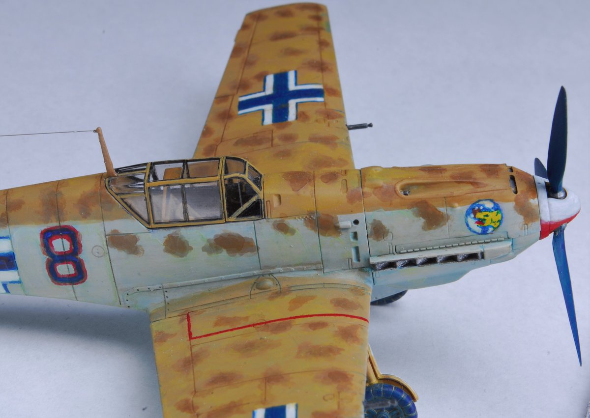 pjo106's tweet photo. Messerschmitt Bf109E-7 TROP
 TAMIYA 1/72 https://t.co/dzAXiyPBGv