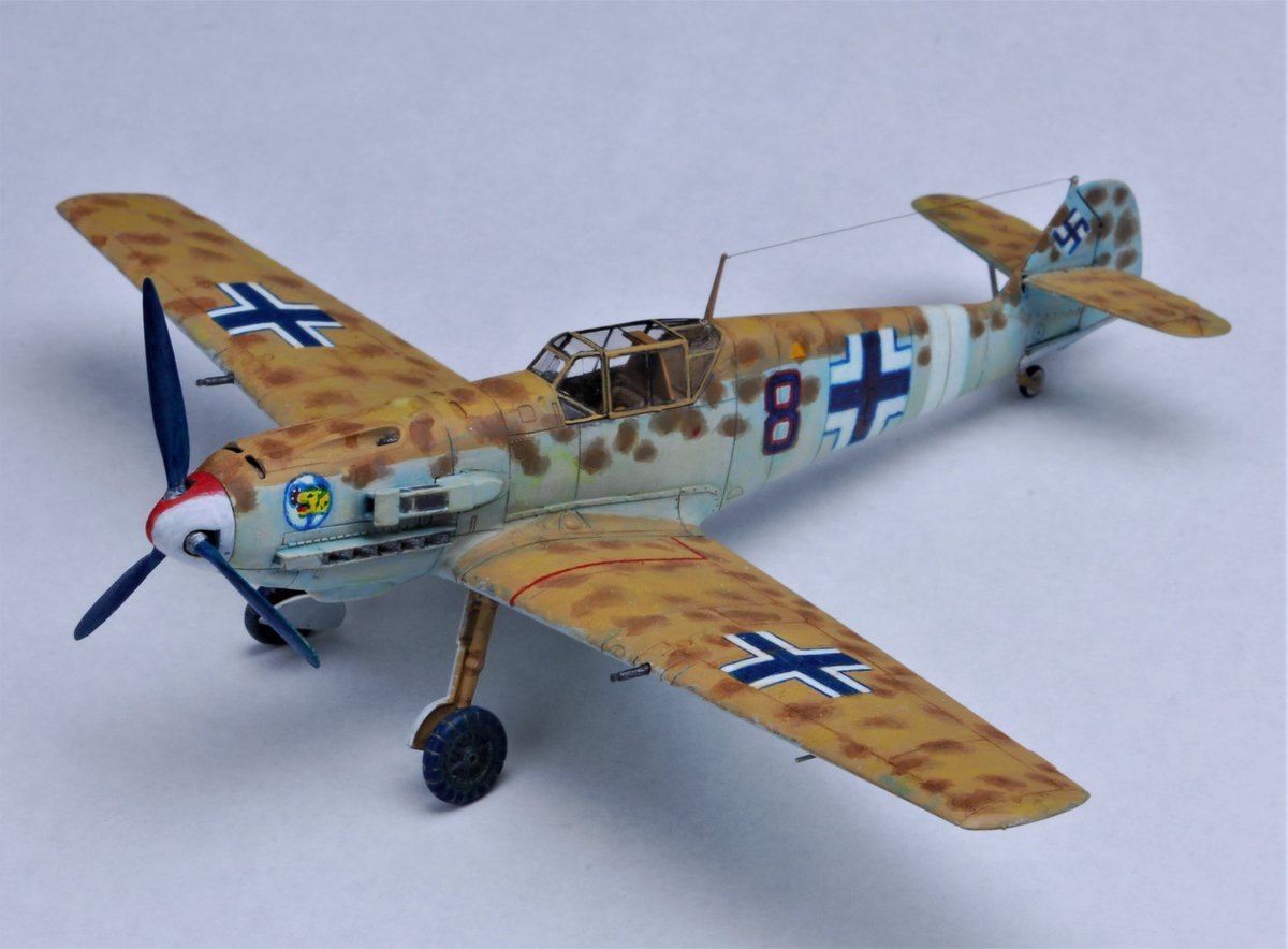 pjo106's tweet photo. Messerschmitt Bf109E-7 TROP
 TAMIYA 1/72 https://t.co/dzAXiyPBGv