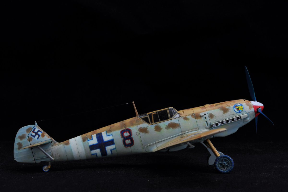 pjo106's tweet photo. Messerschmitt Bf109E-7 TROP
 TAMIYA 1/72 https://t.co/dzAXiyPBGv