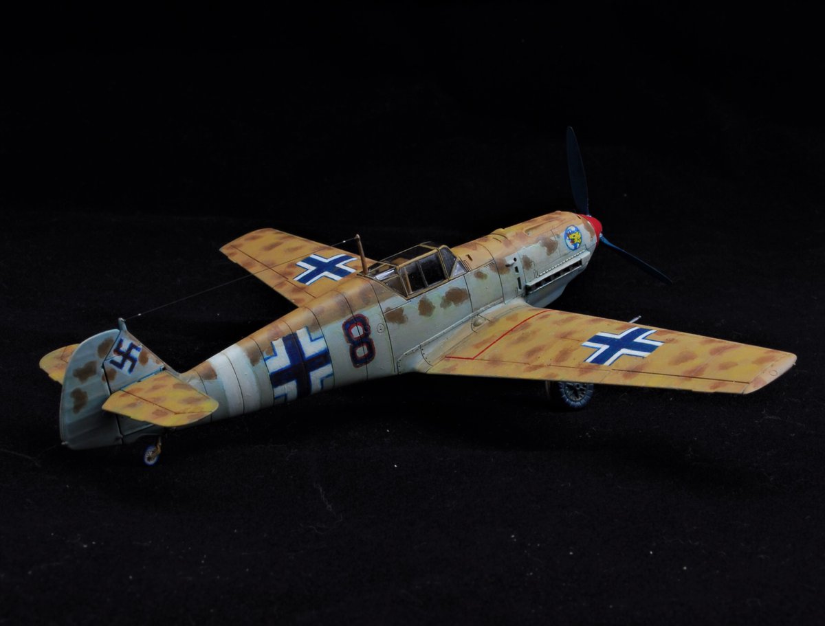 pjo106's tweet photo. Messerschmitt Bf109E-7 TROP
 TAMIYA 1/72 https://t.co/dzAXiyPBGv