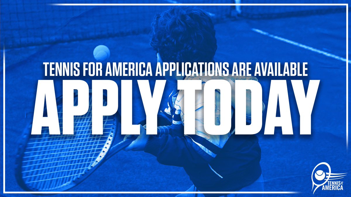 ITA_Tennis's tweet photo. The deadline to apply to be a Tennis for America VISTA is quickly approaching! Placement is already underway!

Visit https://t.co/2cqN0ORaHf to learn more about this life-changing experience &amp; apply today!

#Tennis4America https://t.co/Ms8zdFgcAm