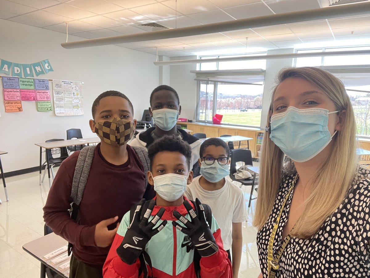 Happy intro to hybrid learning and Happy Spring Break!! Ask these 6th graders how they feel about being back in the building 🤩