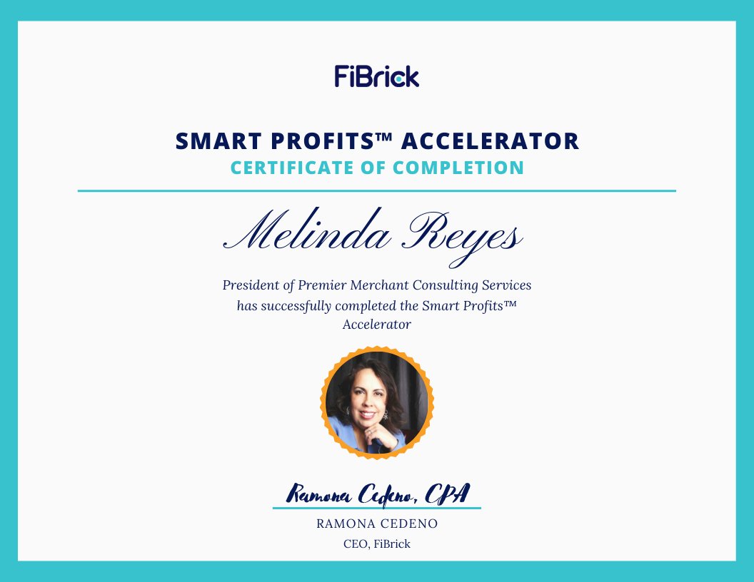 FiBrickFinance's tweet image. Let&apos;s congratulate Melinda Reyes for elevating her financial future by completing our Fibrick Smart Profits Accelerator! Thank you Melinda! You can also do the same by clicking the link in our bio to sign up today!

#fibrickfinance #smartprofit #accountinghelp #smallbusinesstips