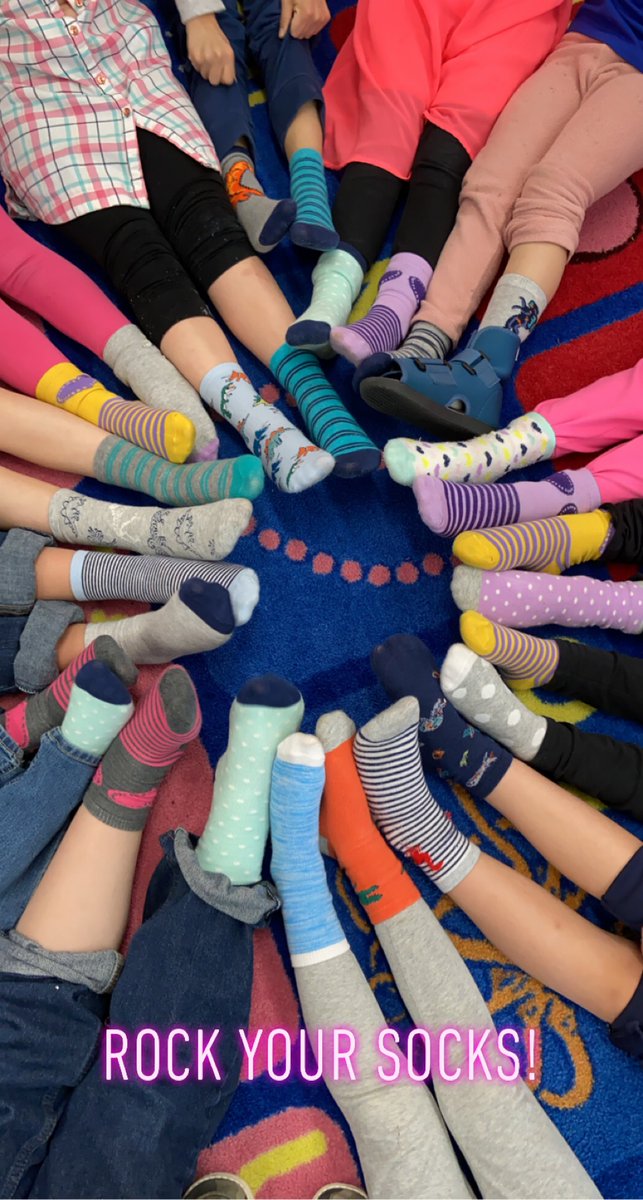 SunsetHills66's tweet photo. Sunset Hills celebrated Inclusion this week! Throughout the week, classes worked on making buttons for their backpacks with messages of kindness. To end the week, we honored differences in everyone with Rock Your Socks! @miss_rlawrence @KacCollins @Westside66 https://t.co/ojYnjEYTGU