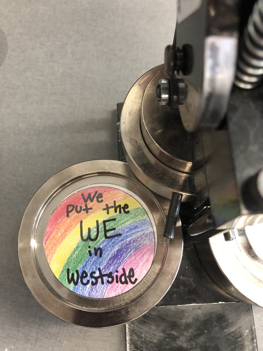 SunsetHills66's tweet photo. Sunset Hills celebrated Inclusion this week! Throughout the week, classes worked on making buttons for their backpacks with messages of kindness. To end the week, we honored differences in everyone with Rock Your Socks! @miss_rlawrence @KacCollins @Westside66 https://t.co/ojYnjEYTGU