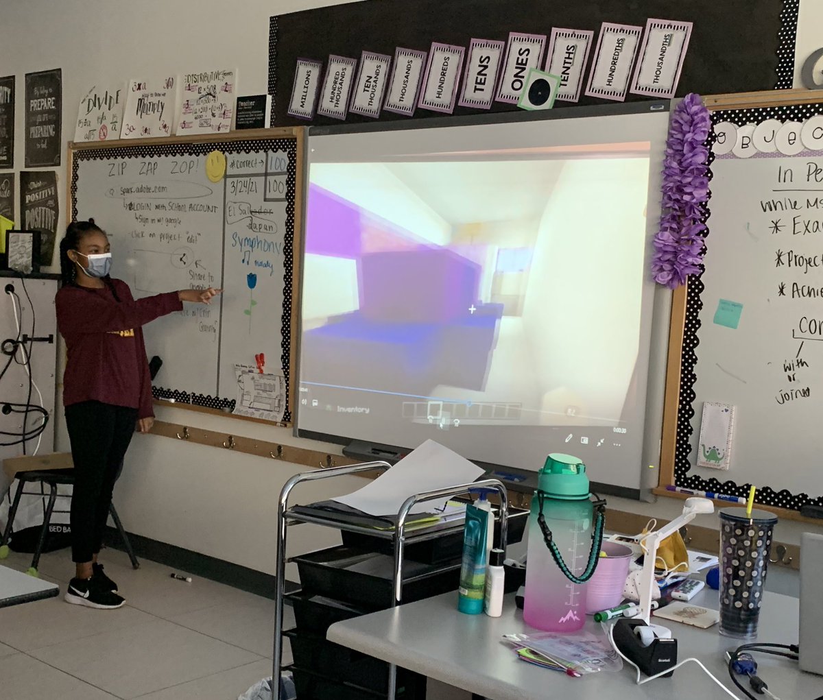 miss_quinty5th's tweet photo. From blueprint to 3D Pizza Box model to above and beyond! This student’s video game store “Games &amp; Stuff” went VIRTUAL as she spent time outside of school making her very own Minecraft model of her business. #mpProjectUP https://t.co/Kdneqj1RDT