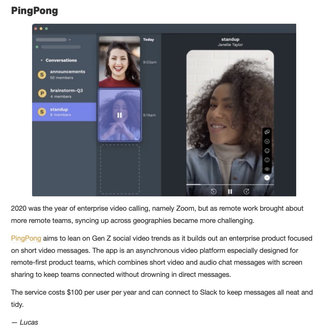 getpingpong's tweet photo. We are honored to be included among the amazing companies on the list of TechCrunch's favorite companies from YC demo day #remotework https://t.co/1PaOwICRrN https://t.co/FBhjHOyiT0