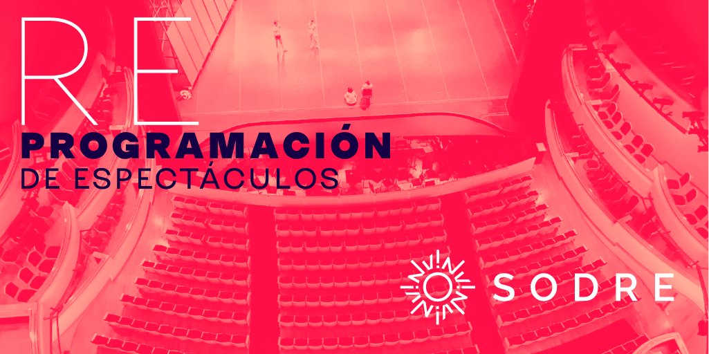 Sodre_Uruguay's tweet photo. [ Reprogramación de espectáculos ]

Todos los eventos con público programados en los auditorios del Sodre están suspendidos hasta el día 12 de abril inclusive.

Actualizamos información de los espectáculos que han sido #reprogramados o #cancelados:

➡️ https://t.co/q54EedOaRn https://t.co/VCtZiHHuqr