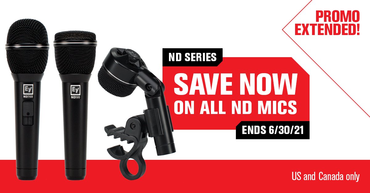 ProAAL's tweet photo. @Electro_Voice ND Microphones have Instant Rebate!

https://t.co/67zNvrvL9U https://t.co/cqG6Y6B1CG