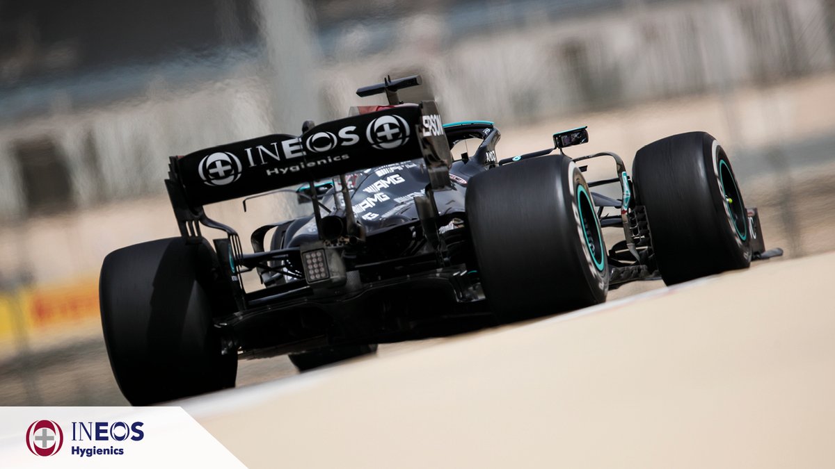 INEOSHygienics's tweet photo. Wishing @mercedesamgF1 @lewishamilton and @valtteribottas best of luck on the track. We’re proud to be on-hand with our hospital grade sanitiser and touchless Dispensers, helping the team train and race with confidence. #BahrainGP #INEOSHygienics #INEOSconfidence #INEOSF1 https://t.co/pefbw2cClD