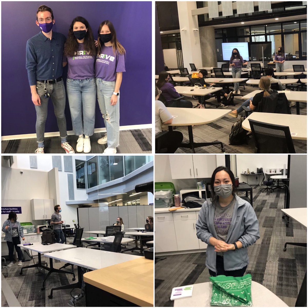 Two more mental health presentations have been completed this week! We love handing out green bandanas; awesome job, Navigators!! #KState