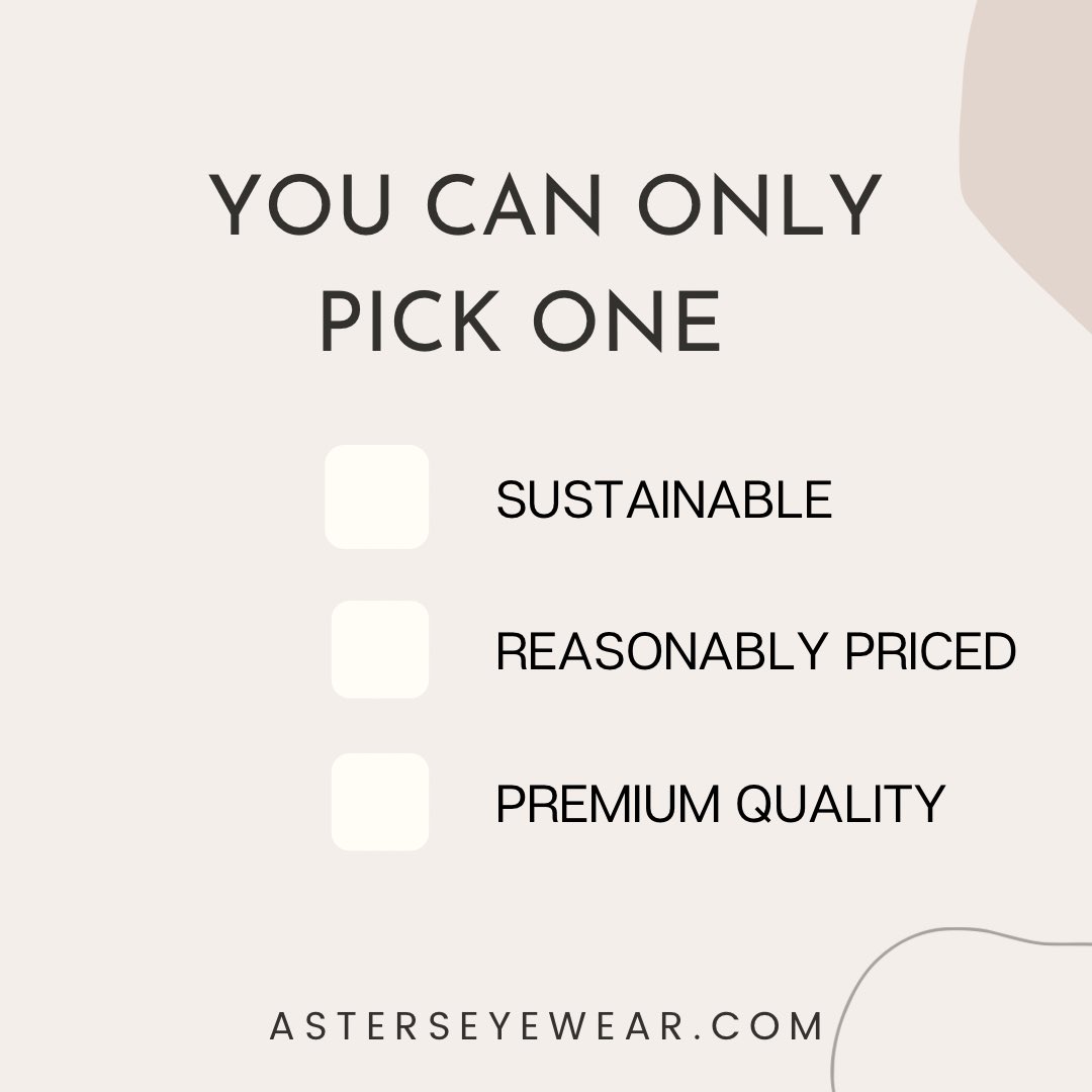 What do you look for when shopping? 

#sustainability  
#rightprice 
#quality
