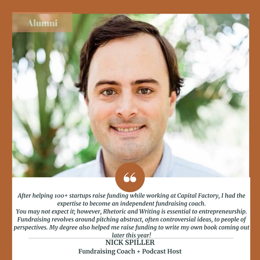 UT_COLA_Career's tweet photo. Interested in becoming an entrepreneur like Nick Spiller?// 

Attend UT Entrepreneurship Week in order to better understand your next steps. For more info: https://t.co/2JEgZqvYhm https://t.co/ammzeikm5M