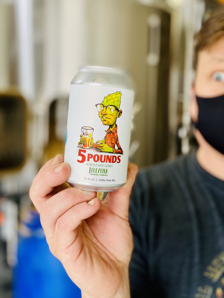 Beer release! 5Pounds IPA!

5 Pounds of Centennial, Columbus &amp; Citra hops per barrel in our new Robust Hop Series. It’s super fine with big pine and frolicking notes of tangerine.

On draft and in cans!

#beercans #bodaciousipa #hopshead #tgif