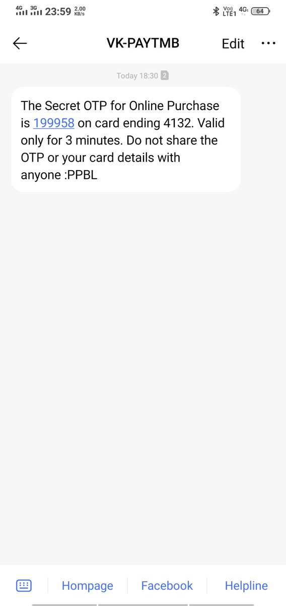 sumesh_im's tweet photo. . @Paytmcare
Do look into it. I want refund as this transaction is completely fraud also paytm didn't mention the amount to be debited in it's otp message.I'm a regular paytm customer. So hoping an earliest positive action from your side. @RBIsays @RBI @Paytm #fraud #PaytmKaro https://t.co/URr5ytVffp
