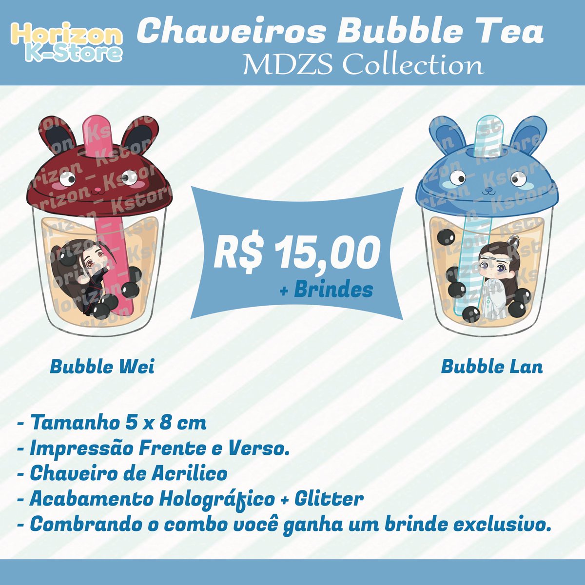 Horizon_Kstore's tweet image. Chaveiro Bubble Tea - MDZS Collection 

✔️R$15,00
💵Meios de pagamento no formulário 
🚀Frete Rastreado: R$ 10,00
🗓️Pagamento até: 15/04
💙Fanarts originais da HK 

Mais Detalhes:
forms.gle/hJgFRgBYWqq6gR…
~RT para ajudar♡

#TheUntamed #MDZS #LanWangji #WeiYing #Wuxian #Zhan