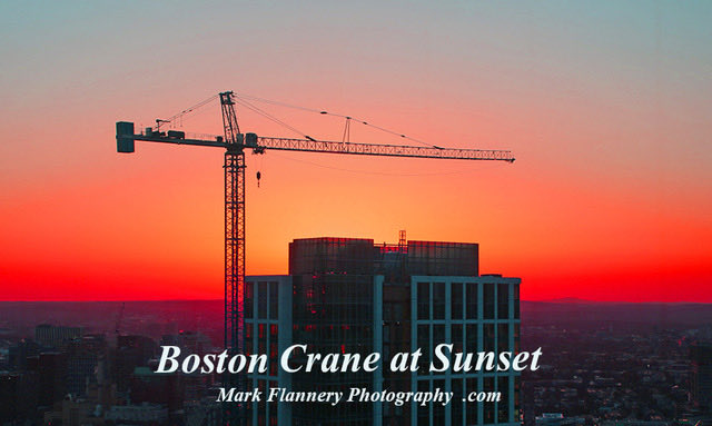 Boston Crane Sunset#BostonSunsets#RoomwithaView!#SpringInBoston