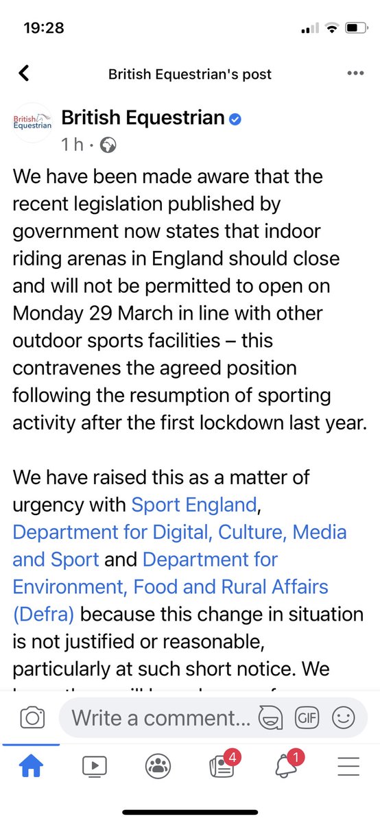 butt_michaela's tweet photo. @BorisJohnson what is going on ? Do you know that most Indoor Arenas have more air and  weather whipping thru them than any sports hall? They are not sealed indoor spaces most of them have a roof and plenty of open sides ! How can this not be allowed ? https://t.co/wJbSIM0hGv