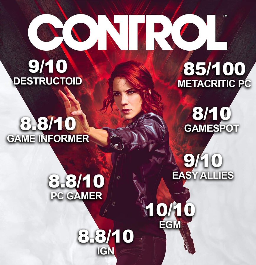 OhWolfey's tweet photo. So my streaming of Control is complete! Along with both expansions! Easy to see why it was really well received and is personally one of my favourite games. Love what Remedy is building and really looking forward to see what comes next. Want to win a copy?
https://t.co/C3CTgtlRNZ https://t.co/9YCCEZCvRl