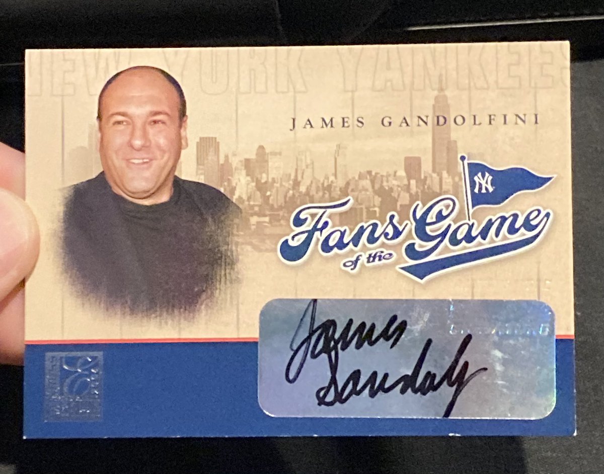 LoonStarSports's tweet photo. Pretty cool pickup today! James Gandolfini(Tony Soprano) 2004 Donruss Elite auto https://t.co/2SGyT4FRZp
