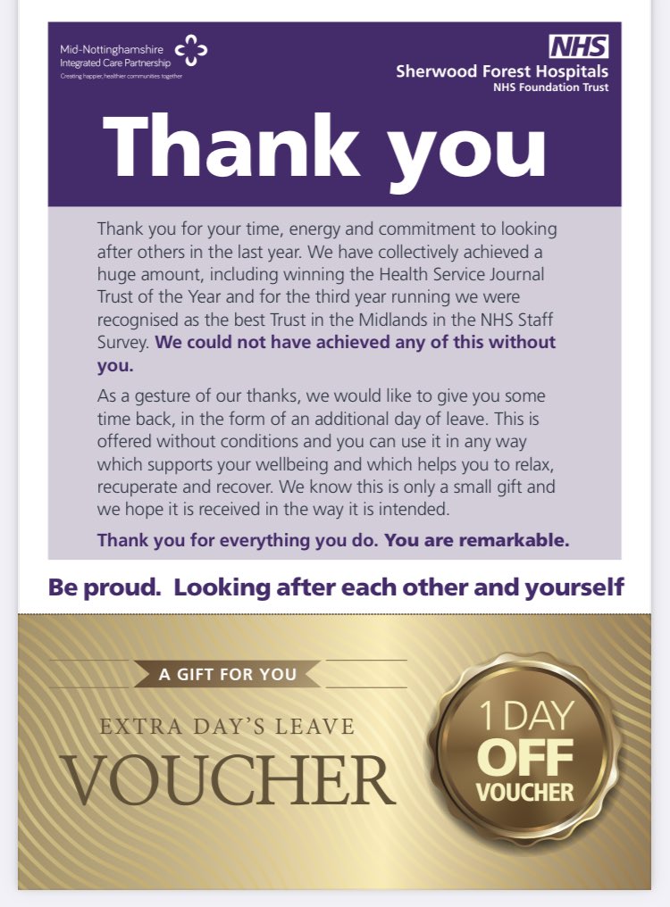 kirstymoss8's tweet photo. Thank you ⁦@RMitchell_NHS⁩ ⁦@SFHFT⁩ 💙 means so much to be recognised for the part we all play in making the trust what it is today https://t.co/neT2mSjJWM