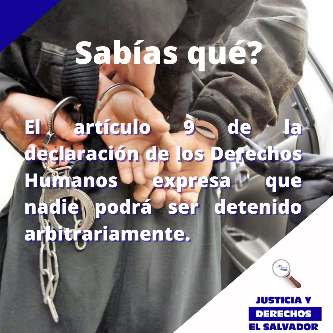 justiciaDDHH_'s tweet photo. ❎La detención es considerada arbitraria si no hay un juicio justo o no hay una base legal para la misma, sin embargo en nuestro país es más recurrente de lo normal.
#TusDDHH
#JusticiaElSalvador
@FGR_SV https://t.co/PEHEa9iMA4