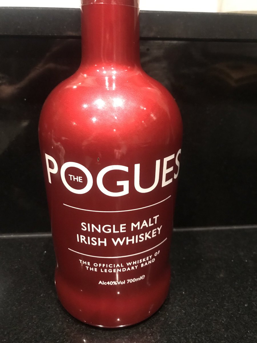 MosleyAndrew's tweet photo. Not opened this yet, but there’s no way The Pogues’ own whiskey is not going to be good. #ThePogues #StreamsOfWhiskey #WhiskeyintheJar https://t.co/tNH38hzFpe