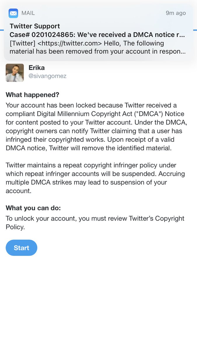sivangomez's tweet photo. THE DMCA POLICE GOT ME AM I JC CAYLEN YET https://t.co/5u9G17j8Bm
